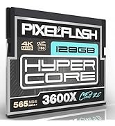 PixelFlash 128GB CFast 2.0 Card 3600X HyperCore 570MB/s SATA3 VPG180, CFast Card for DSLR Cinemat...