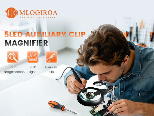 Desktop LED Lighted Magnifying Glass