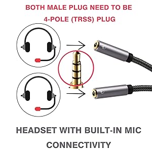 headsets splitter cable