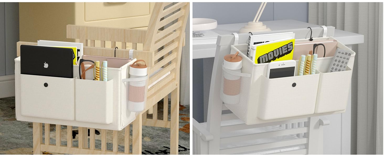 side of bed storage pouch