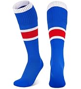 GRPSKCOS Boys Soccer Socks 1 Pair Kids Knee High Socks Baseball Athletic Football Sock for Boys G...