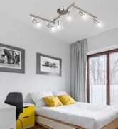 matt nickel 6 Light Track Light