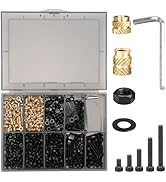 580Pcs M3 Threaded Insert Assortment Kit – Heat Set Inserts, Hex Nuts, Washers, Socket Head Cap S...