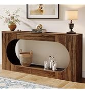 Tribesigns Console Table, 63 Inches Narrow Sofa Entryway Table with 2-Tier Storage Shelf, Hallway...