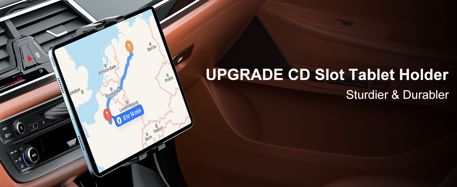PLDHPRO CD Slot Tablet Car Mount for 5.1-15.6'' Devices, Universal iPad Holder for Car