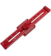 TRUTOPWAY Scale Aluminum Offset Marking Gauge, 10-Inch Layout Tool with Laser-Etched Scale - Prec...
