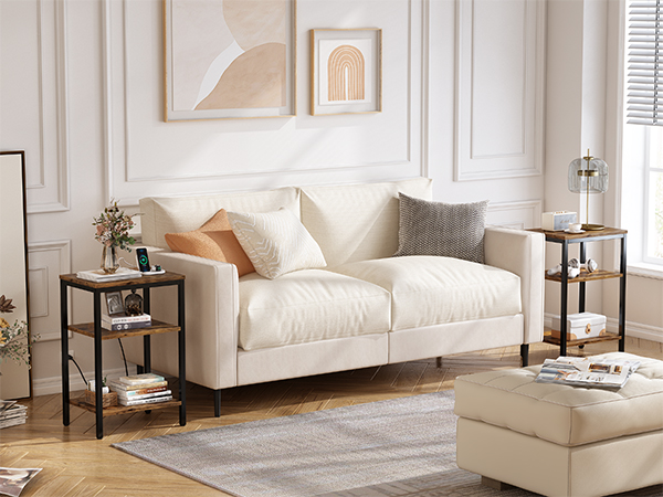 nightstand bed side table nightstand with charging station nightstand with drawer narrow 