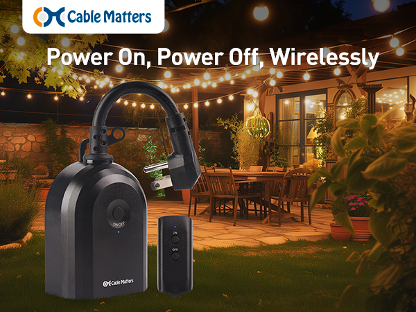  Remote Control Dual 3-Prong Outlet Switch