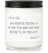 LUMELOOM Funny 70th Birthday Gifts for Women, Men, 9oz Lavender Scented Soy Wax Candle, 1955, 70t...