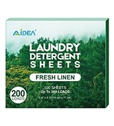 AIDEA Laundry Detergent Sheets Fresh Scent-200 Loads