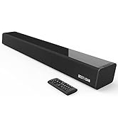 Bestisan Soundbar 28-Inch 80W with HDMI-ARC, Bluetooth 5.0, Optical Coaxial USB AUX Connection, 4...