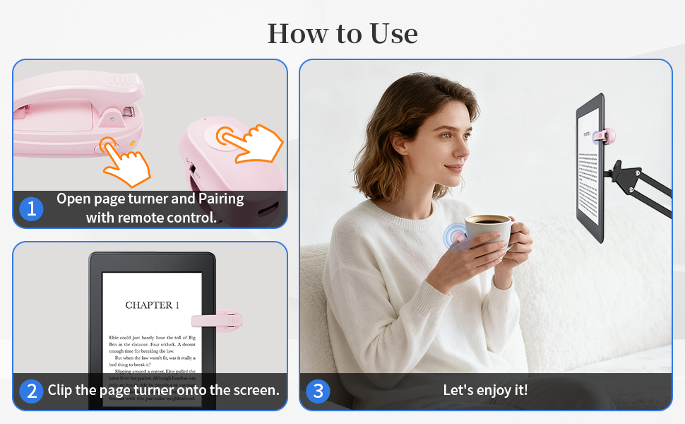 Remote Control Page Turner for Kindle Paperwhite