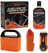 AWEASROY Glass Stove Top Cleaner Kit 12 oz, Cooktop Cleaner and Polish Non-Abrasive No Scratch Re...