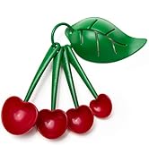 OTOTO Mon Cherry Measuring Spoons &amp; Egg Separator- Valentines Gift for Her, Valentines Gifts- Mea...