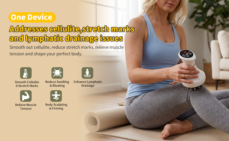 Addresses cellulite.stretch marks and lymphatic drainage issues