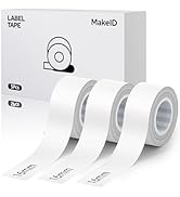 MakeID L1 E1 Q1 Label Maker Tape Refills, 3-Roll 16mm x 4m (0.63" x 13') Continuous Consumables T...