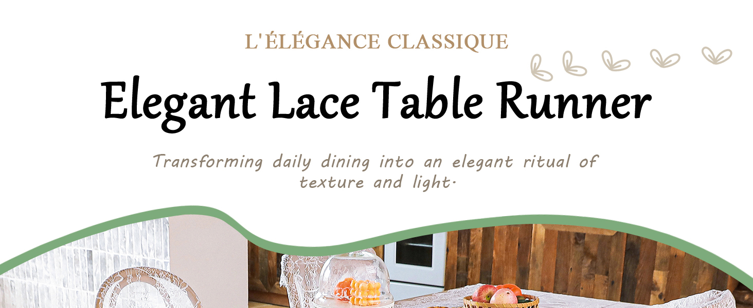 white lace tablerunner