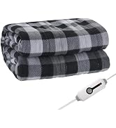 Electric Heated Blanket Full 72"x84", Soft Fleece with 10 Hours Auto-Off &amp; 4 Heating Levels, Ultr...