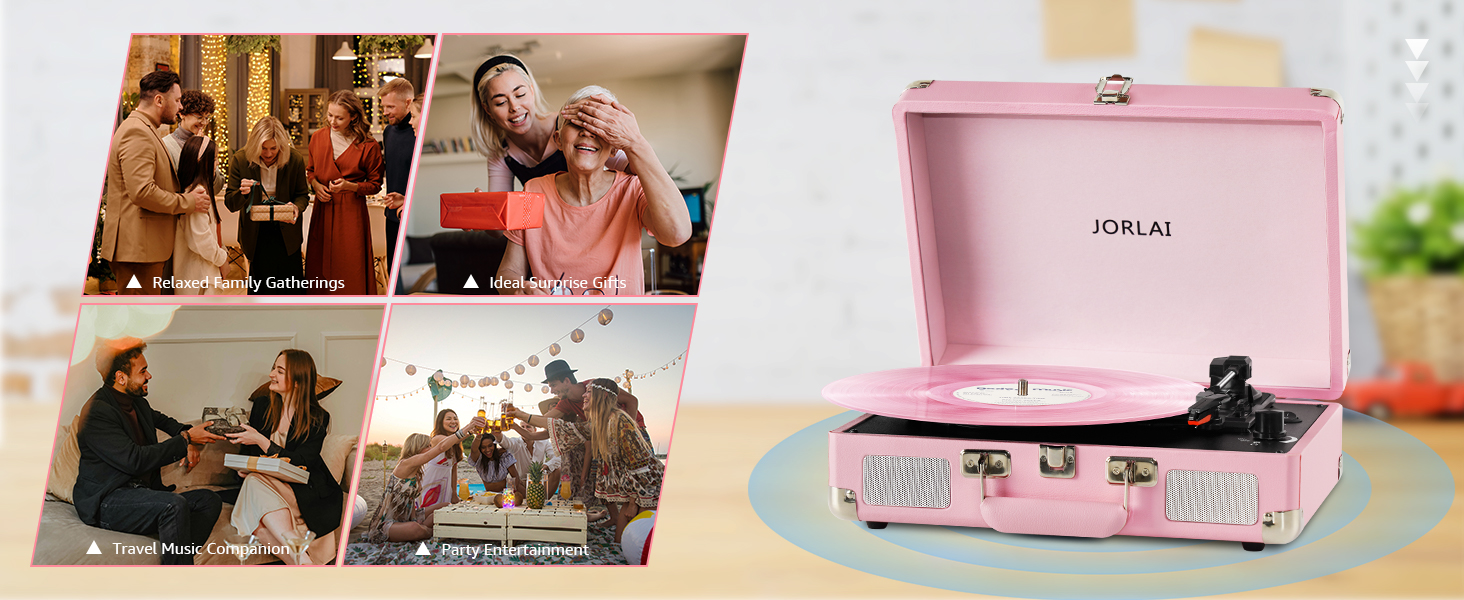 JORLAI Record Player as A Gift