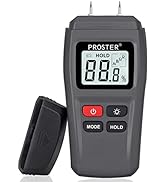 Proster Digital Moisture Meter for Wood with Backlight LCD Damp Tester Dampness Meter for Wood & ...