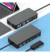 Surface Docking Station Triple Displays Dual HDMI + VGA with Power Adapter,12 in 1 Surface Dock 2...