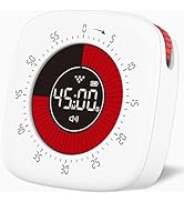 Digital Visual Timer for Kids - USB Rechargeable 60 Minute Count Up Down Toddler Timer Stopwatch ...