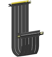 GLOTRENDS PCIe 4.0 X16 GPU Riser Cable Length 400mm, Female 180 Degree Angle, Compatible with Gen...
