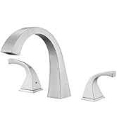 LOCALAND Brass Roman Tub Faucet, Deck Mount 3 Hole Widespread Bathtub Faucet, 2 Handle Tub Filler...