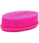 HEETA Body Brush for Wet Dry Brushing, Silicone Body Scrubber for Gentle Exfoliating on Softer Gl...