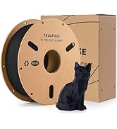 TEJUFUSE PLA 3D Printing Filament 1.75mm, Black, 2.2lbs (1kg), Neatly Wound for Smooth Printing, ...