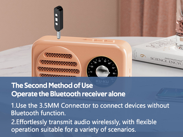 5.1 Bluetooth Receiver Kit for Cassette Aux Adapter with 3.5 MM Auxillary Cable