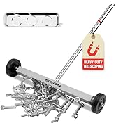 Magnet Sweeper Magnetic Nail Roller: 17-Inch Heavy Duty Magnet Nail Pickup Rolling Tool with Tele...