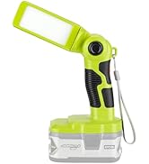 YEX-BUR LED Work Light for Ryobi 18V Battery, 12W 1000LM Protable Flashlight with Low Voltage Pro...