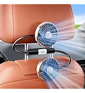 DICMKY Dual Head Gooseneck Car Cooling Fans for Back Seat for Kids, USB Car Headrest Cooling Fan ...