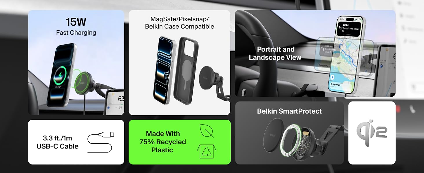 Belkin Wireless Charging EV Car Mount