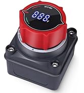 AWBLIN Upgrade Battery Disconnect Switch with Voltmeter, DC 5-60V Master Isolator Cut/Shut Off Sw...