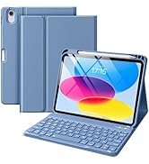 Wenlaty for iPad (A16) 11th/10th Generation Case with Keyboard - Detachable Wireless, Thin &amp; Ligh...