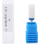 Nail Drill Bit, Ceramic Manicure Drill Bits for Manicure Pedicure Cuticle Gel Nail Polishing Cyli...