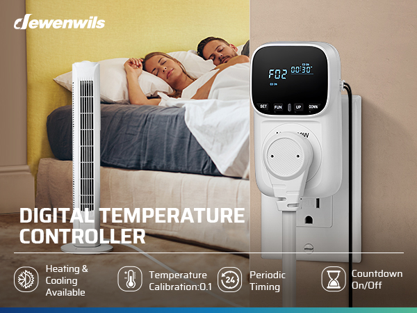 Digital Temperature Controller Thermostat Outlet
