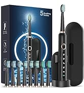 Rtauys Electric Toothbrush for Adults, 8 Brush Heads &amp; Travel Case,5 Modes with 2 Minutes Built i...
