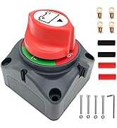 AWBLIN Battery Disconnect Switch 12V 24V 48V Master Isolator Cut Off Switch for Marine Boat Car T...