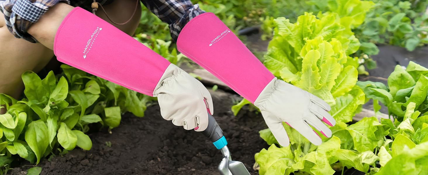Rose Pruning Gardening Gloves for Men &amp;amp;Women, Thornproof Long Gauntlet Gloves, Pigskin Leather