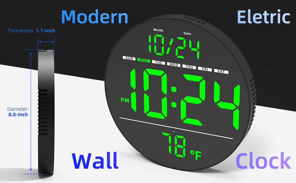 LED Digital Wall Clock