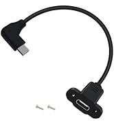 YINGAYOU USB C Female to Male Panel Mount 20Gbps 4k@60Hz Panel Mount USB C Extension Cable 90 Geg...