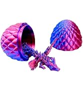 Luckana 3D Printed Dragon Egg with Flexible Dragon Toy Inside,Suitable Office Furniture Decoratio...