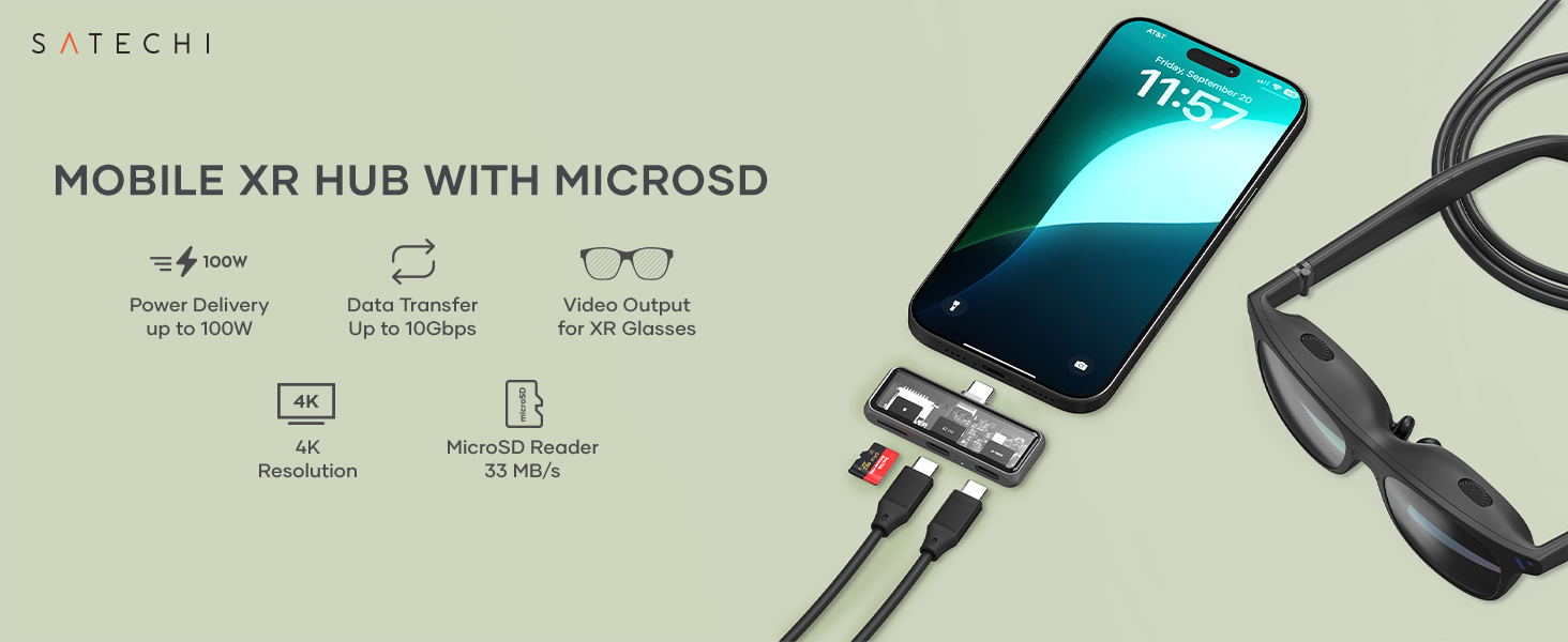 Mobile XR Hub with microSD