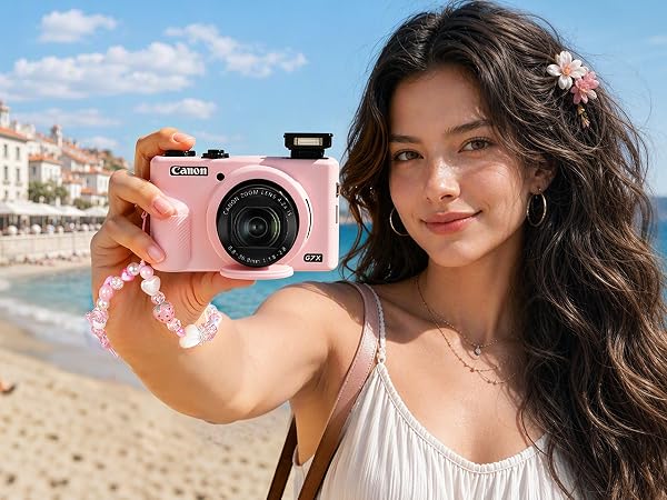 the Canon G7X3 camera case with anti-lost wrist strap