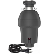 Homfan 1/2HP Kitchen Garbage Disposal with Air Switch, Ultra-Quiet Motor &amp; FLG Sink Seal, Compact...