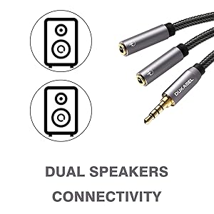dual speaker splitter cable