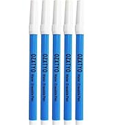 Washable Fabric Markers for Sewing,5 Pack,Blue,Erasable Sewing Markers for Fabric,Water Soluble E...